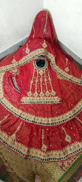 Unused un stitched wedding farshi sharara 1