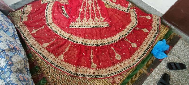 Unused un stitched wedding farshi sharara 2