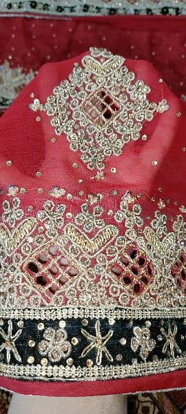 Unused un stitched wedding farshi sharara 6