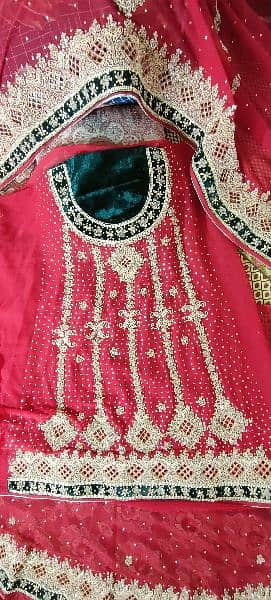 Unused un stitched wedding farshi sharara 8