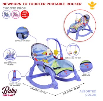Jubilant Baby Newborn to Toddler Portable Rocker and Bouncer 2