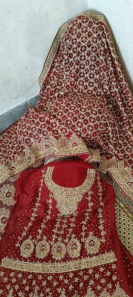 Mehroon Colored Bridal Lehnga unused for sale 8