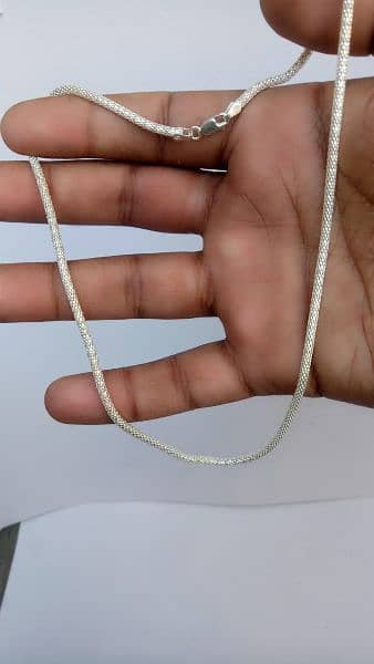 new stock of pure silver ittalian chains for mens 2