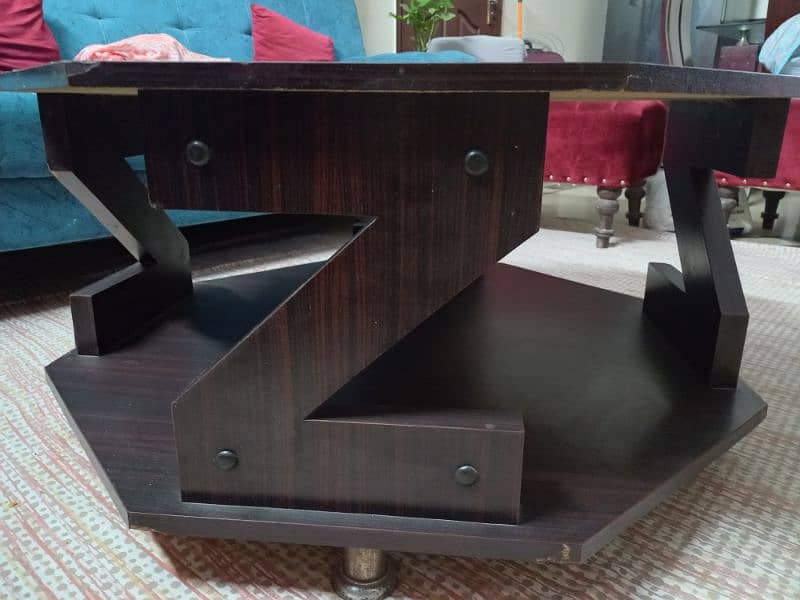 "Stylish Wooden Center Table in Perfect Shape 1