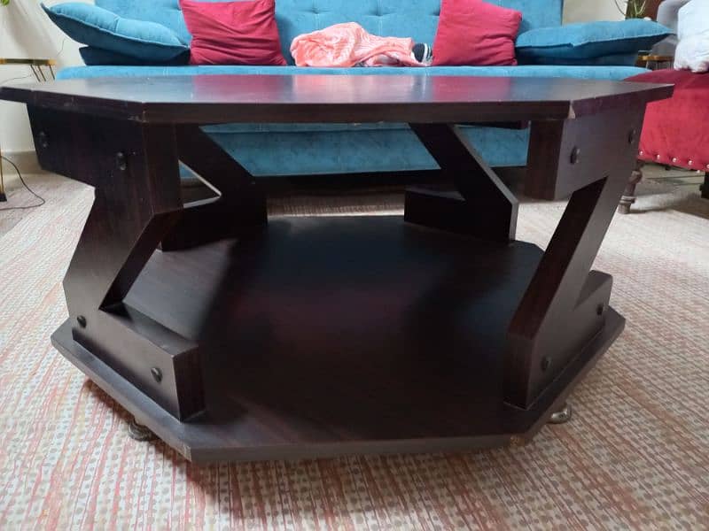 "Stylish Wooden Center Table in Perfect Shape 2