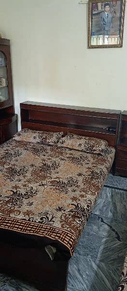 Double Bed With Side tables, Also with large Wood Cabinet 6