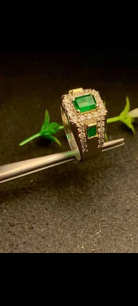 Natural Emerald in 925 pure silver Amazing Design Ring 4
