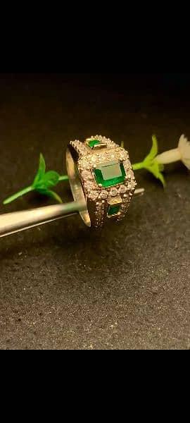 Natural Emerald in 925 pure silver Amazing Design Ring 5