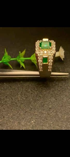 Natural Emerald in 925 pure silver Amazing Design Ring 6