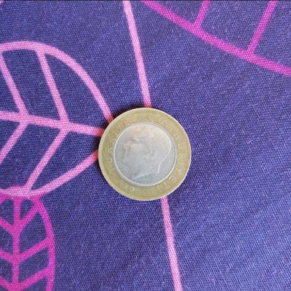 2016 Turkish Turk Lirasi Old Coin 2