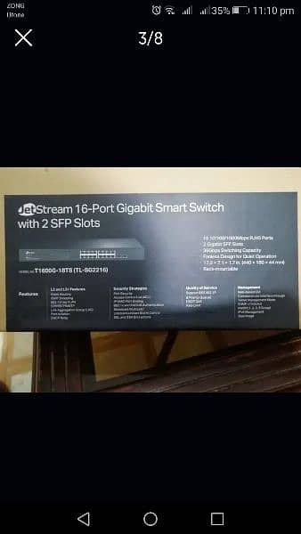 Tp link jetstream Gigabit smart switch 16 port with 2 sfp slots 1