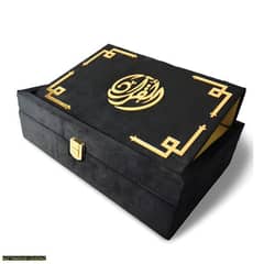 Glittering  Galaxy velvet  Quran Set. with  box  Stand