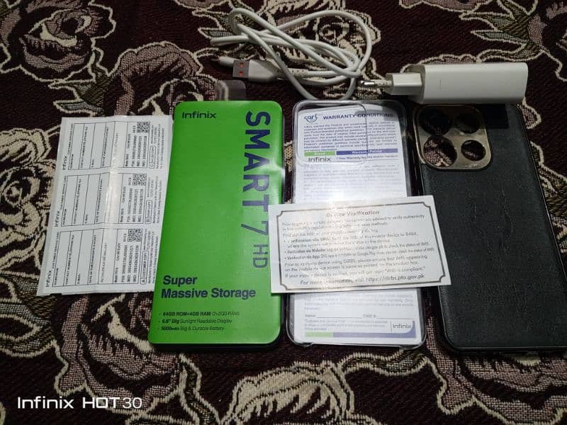 infinix smart 7hd  with box 10/10 condition under warranty 8