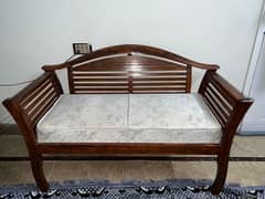4 seater wooden sofa
