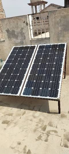 2x150 Watt Solar panels with Special Iron Frame, Controller & Cable