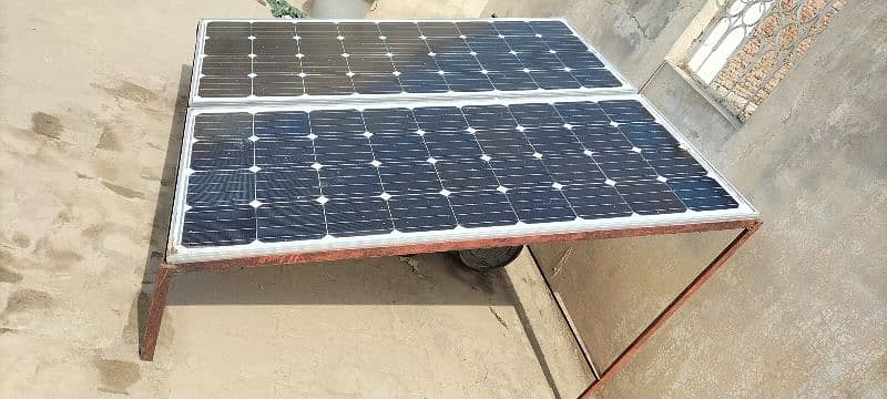 2x150 Watt Solar panels with Special Iron Frame, Controller & Cable 4