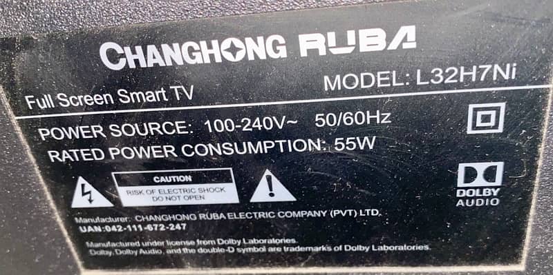 Changhong Ruba 32 Inch Smart LED 4