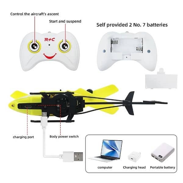 Remote control Helicopter for Kids Rechargeable Electric drone 6