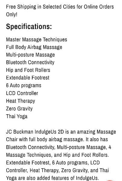 JC Buckman/Massage Chair | Full Body Massage Chair| Massage Chair 2