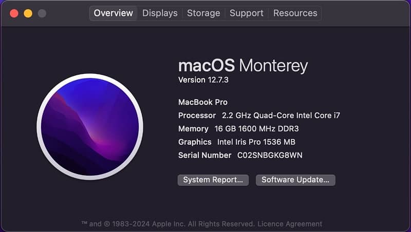 Macbook pro (retina 15-inch ,mid 2015) 256 GB 16GB 1
