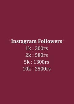 10k Instagram Followers