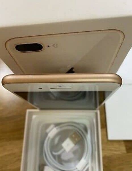 apple I phone 8 plus gold complete box PTA approved hai 3