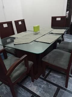 dining table with 6 chairs ,