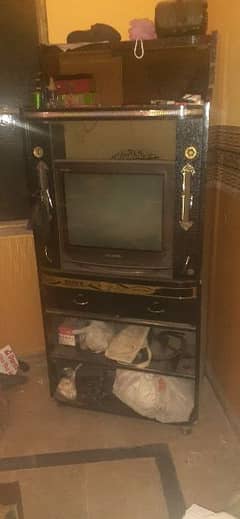 Television with tv trolley