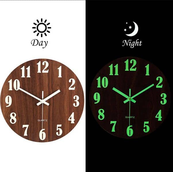 Unique Clock Glowing in Dark. O33-45O9-833O 1