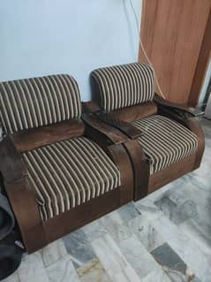 5 seater sofa set with glass table 0