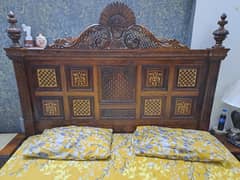 Pure Wooden King Size Bed Set 0