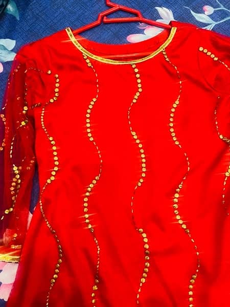 kaamdani net dress with chiffon duppta 3