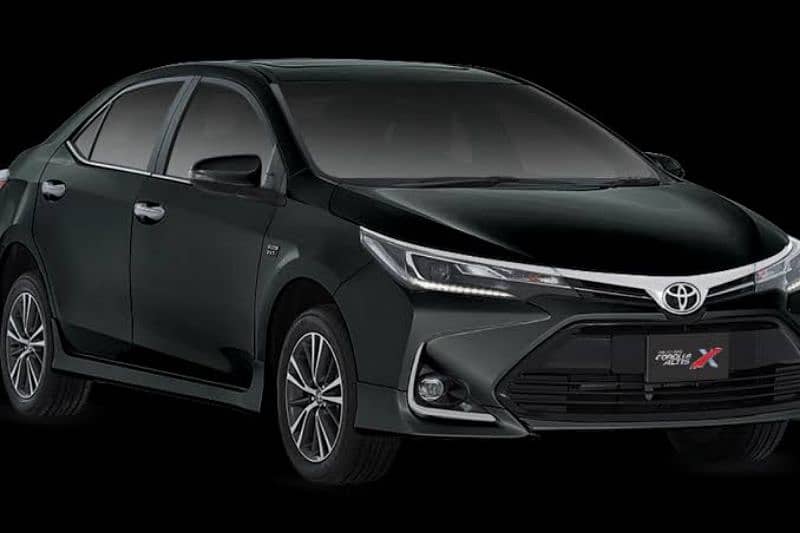 Toyota Corolla black x avaliable for rent in pakpattan and arifwala 3