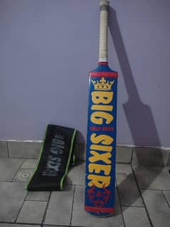 big sixer cricket bat with bat cover free