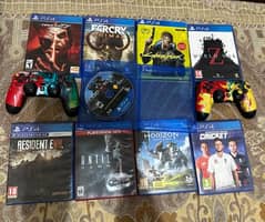 Ps4 slim(imported) 500Gb+1TD with   2 controller  and 10 Games
