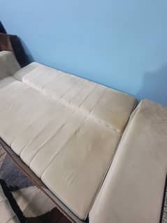 Sofa Come Bed 3 seater with 2 Stools