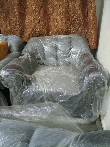 5 Seater Sofa Set With Silk Valvet Fabric In Decent Design 2