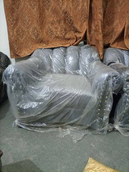 5 Seater Sofa Set With Silk Valvet Fabric In Decent Design 3