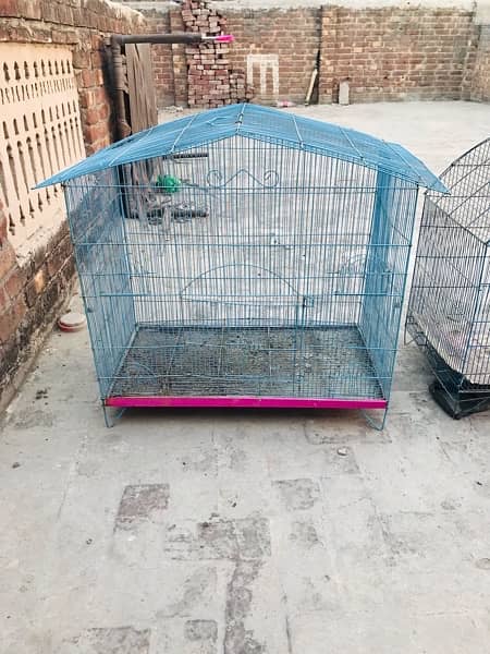2 cages in good condition …For Sale steel cages for birds. . 1