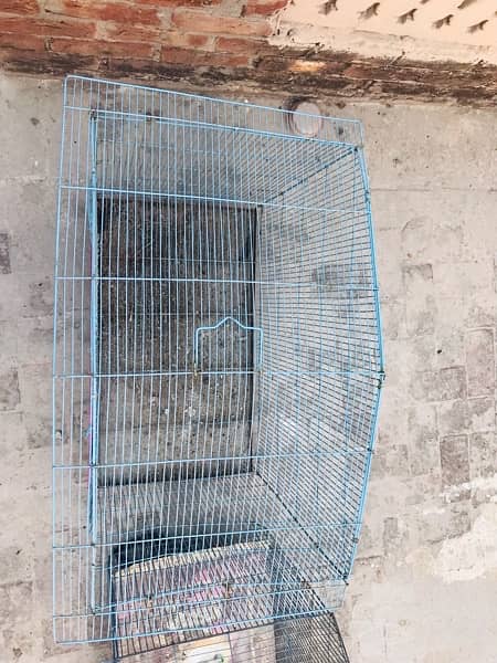 2 cages in good condition …For Sale steel cages for birds. . 2