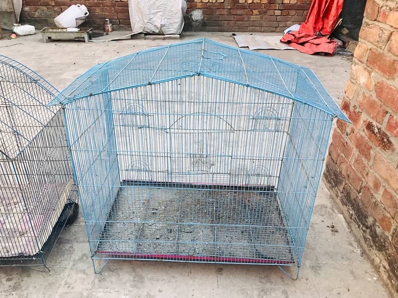 2 cages in good condition …For Sale steel cages for birds. . 3