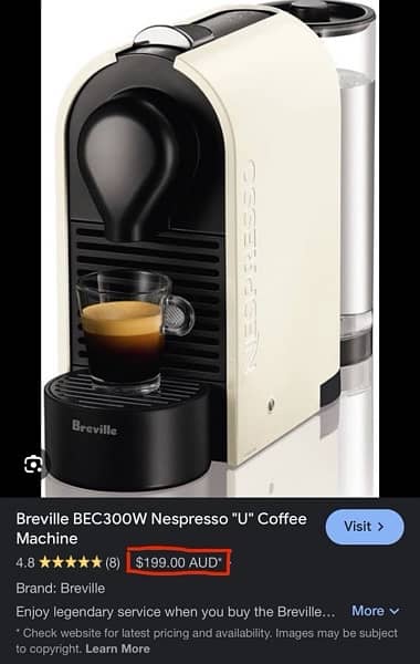 Nespresso U coffee machine 5