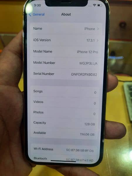 iphone 12 pro 128gb lla model e sim time available  golden color 3