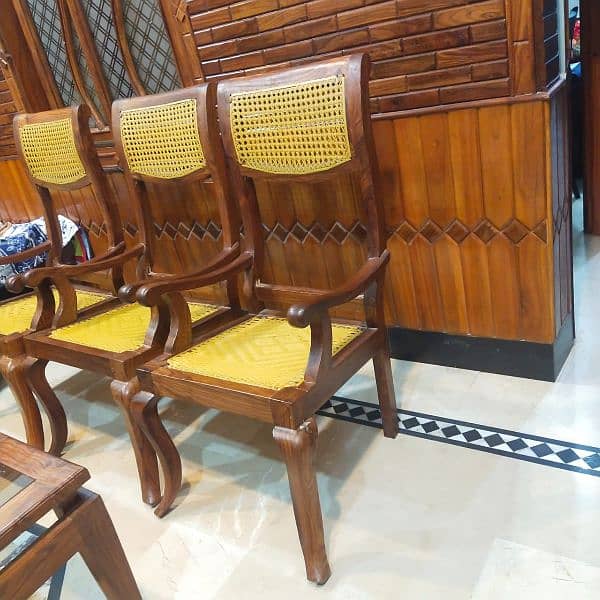 Pure Tari Wooden Chair 6 with glass table 4
