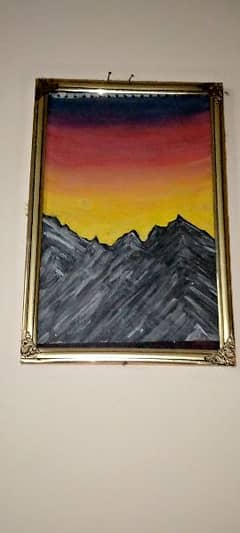 Beautiful mountain painting 0