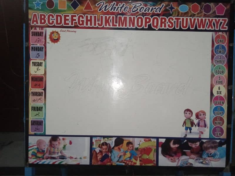 A study board for kids but board is dirty but don't worry it's clean 2