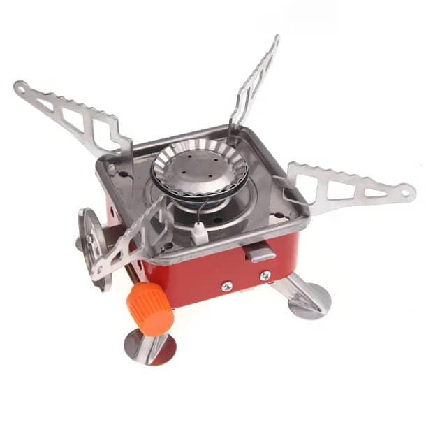 Mini Portable Square Stove For Backpacking Hiking Windproof Burner 3