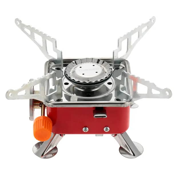 Mini Portable Square Stove For Backpacking Hiking Windproof Burner 5