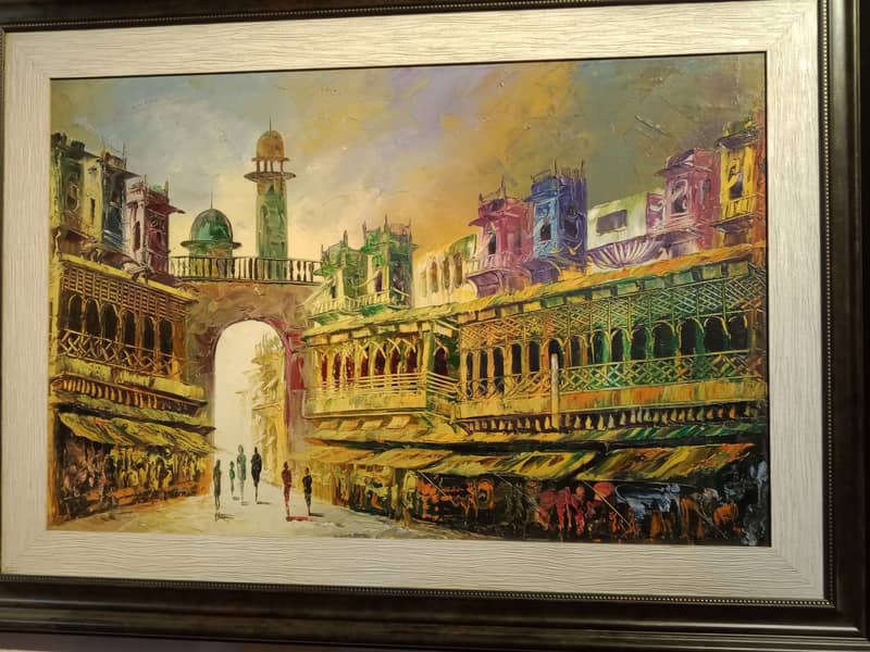 "Lahore Old City: Intricate Knife Artistry, Infused with Vibrant Color 12