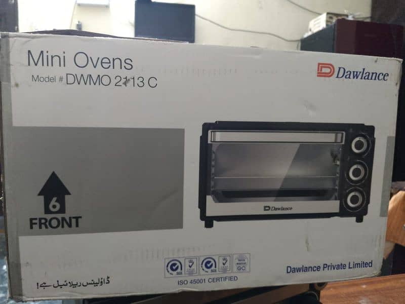 Dawlance Mini Ovens Model # DWMO2113C Colour Balack 4